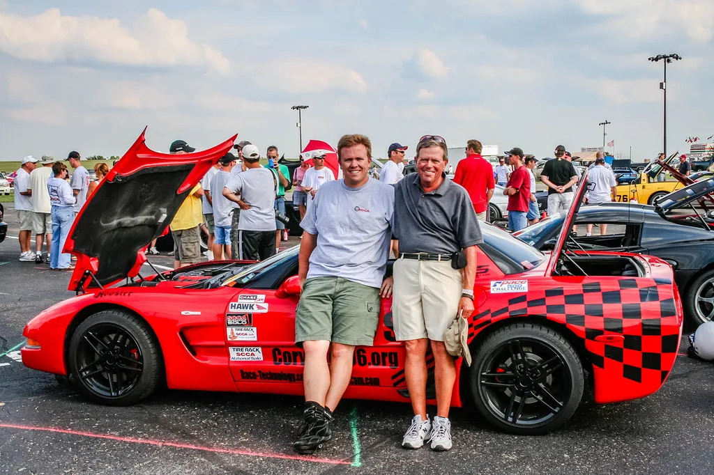 Chris and Bill Hammond in front of their 2004 Corvette Z06, photo from the 2008 Solo National Championships