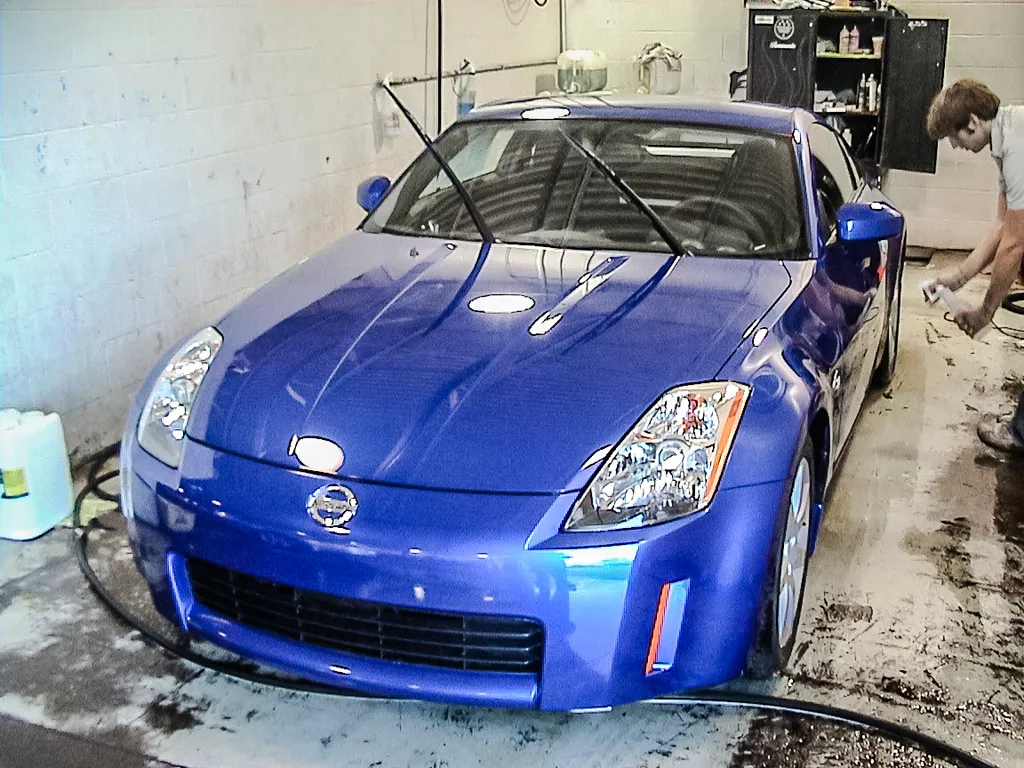 2003 Nissan 350Z at Pickup getting washed