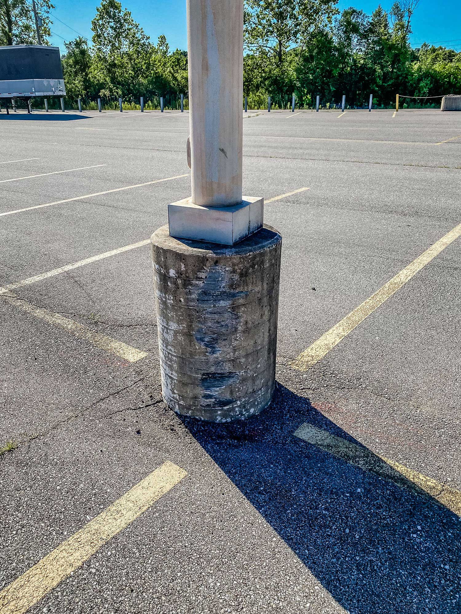 Autocross light pole damage