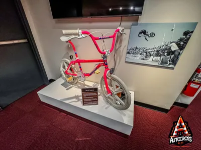 Pink GT Performer BMX trick bike at Museum of Speed in Lincoln Nebraska