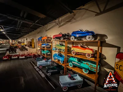 Ride on toy cars at Museum of Speed in Lincoln Nebraska
