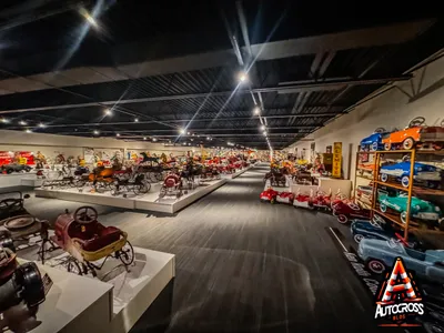 Ride on toy cars at Museum of Speed in Lincoln Nebraska